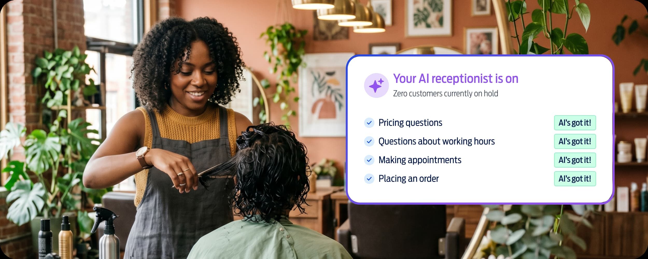AI Receptionist summarising multiple calls and sending them to the business owner's inbox.