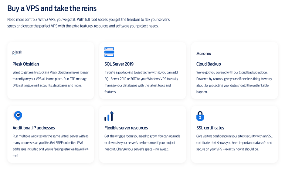 VPS hosting with a high degree of control and customisation